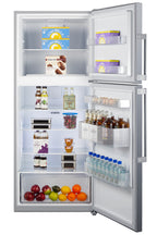 ENERGY STAR certified counter depth refrigerator-freezer with stainless steel doors, platinum cabinet, and icemaker (Mod