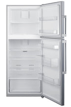 ENERGY STAR certified counter depth refrigerator-freezer with stainless steel doors, platinum cabinet, and icemaker (Mod