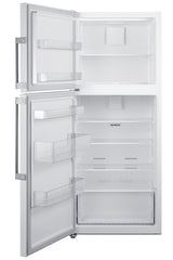 Accucold ENERGY STAR certified counter depth refrigerator-freezer with stainless steel doors platinum cabinet and icemaker