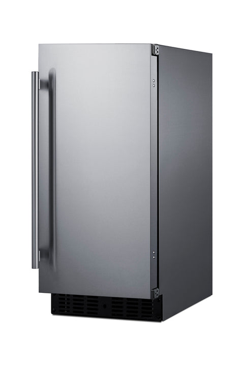 15" Wide All-refrigerator for Built-in or Freestanding Use, with Stainless Steel Wrapped Exterior, Lock, and Digital the