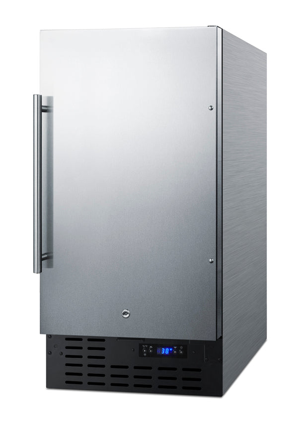Accucold 18" wide ADA compliant built-in undercounter all-refrigerator with a stainless steel exterior, digital thermostat and fr, ADA (Model FF1843BCSSADALHD)