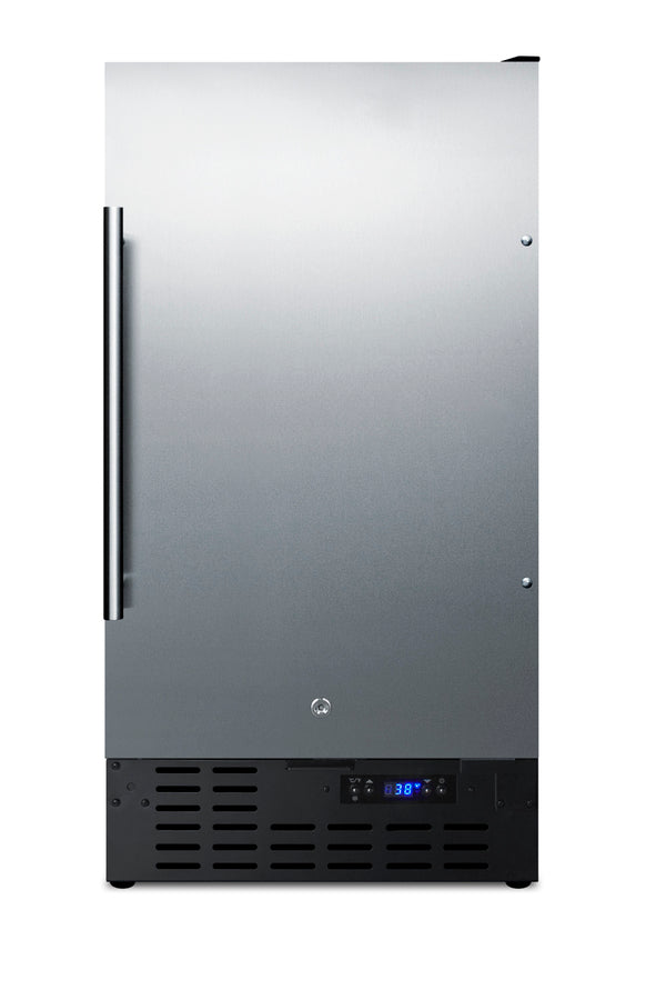 Accucold 18" wide ADA compliant built-in undercounter all-refrigerator with a stainless steel exterior, digital thermostat and fr, ADA (Model FF1843BCSSADALHD)