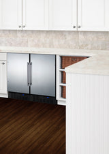 Accucold 18" wide ADA compliant built-in undercounter all-refrigerator with a stainless steel exterior, digital thermostat and fr, ADA (Model FF1843BCSSADALHD)