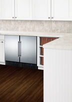 Accucold 18" Wide Built-in Undercounter All-refrigerator with a Stainless Steel Exterior, Digital Thermostat and Front Lock (Model FF1843BCSSLHD)