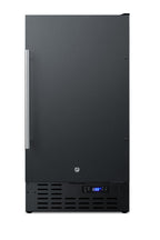 Accucold 18" Wide Built-in Undercounter All-refrigerator in Black with Digital Thermostat and Front Lock (Model FF1843BLHD)