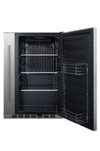 24" Wide Shallow Depth Built-in Undercounter All-refrigerator with Slide-out Side Storage Compartment