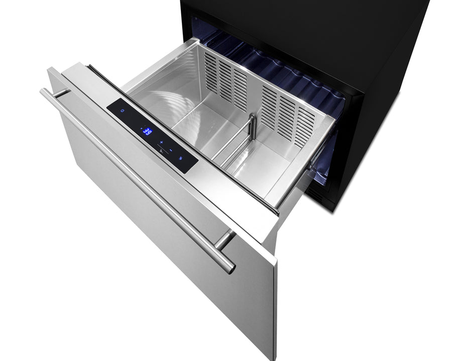 24" Wide Single Drawer Bulit-in All-refrigerator for Indoor or Outdoor Use with Panel-ready Front (Model FF1DSS24)