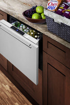 24" Wide Single Drawer Bulit-in All-refrigerator for Indoor or Outdoor Use with Panel-ready Front (Model FF1DSS24)