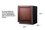 Accucold 27" wide built-in undercounter ADA compliant all-refrigerator with – FF27BSSADAIF