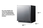 Accucold 27" wide ADA height built-in undercounter all-refrigerator for commercial or residential use, ADA (Model FF27BSSADALHD)