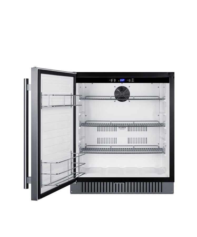 Accucold 27" wide ADA height built-in undercounter all-refrigerator for commercial or residential use, ADA (Model FF27BSSADALHD)