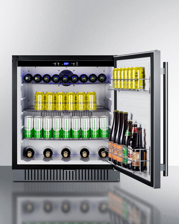 Accucold 27" wide ADA height built-in undercounter all-refrigerator for commercial or residential use, ADA (Model FF27BSSADA)