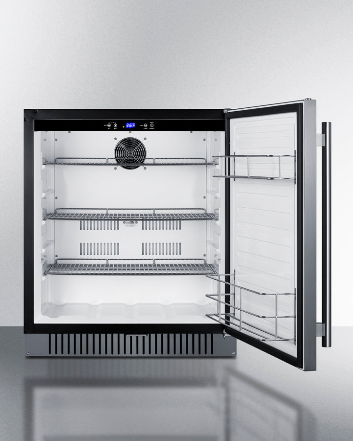 Accucold 27" wide ADA height built-in undercounter all-refrigerator for commercial or residential use, ADA (Model FF27BSSADA)