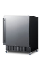27" Wide Built-in Undercounter All-refrigerator for Commercial or Residential Use with Caster Set Included (Model FF27BS