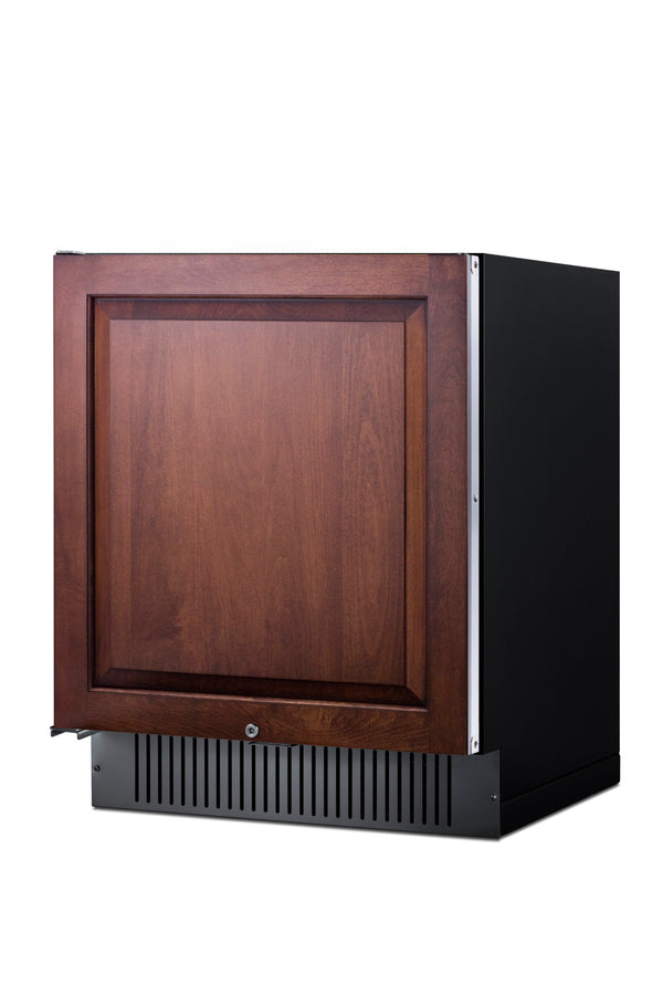 Accucold 27" wide built-in undercounter all-refrigerator with panel-ready door, black – FF27BSSIFLHD
