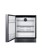 Accucold 27" wide built-in undercounter all-refrigerator with panel-ready door, black – FF27BSSIFLHD