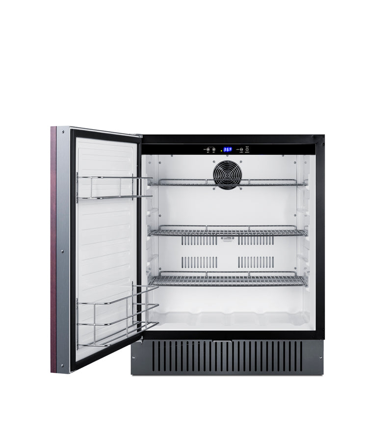 Accucold 27" wide built-in undercounter all-refrigerator with panel-ready door, black – FF27BSSIFLHD