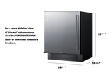 27" Wide Built-in Undercounter All-refrigerator for Commercial or Residential Use (Model FF27BSSLHD) - Dimensions