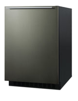 Accucold Built-in undercounter all-refrigerator for residential or commercial use, frost-free w/black stainless steel wrapped doo (Model FF64BXKSHH)
