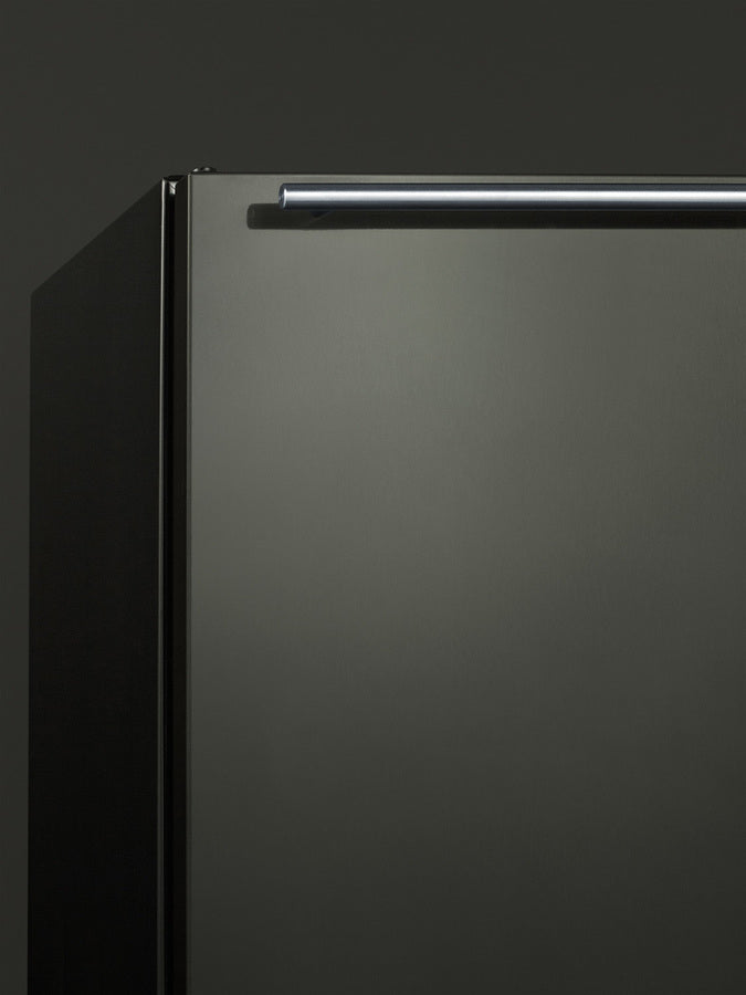 Accucold Built-in undercounter all-refrigerator for residential or commercial use, frost-free w/black stainless steel wrapped doo (Model FF64BXKSHH)