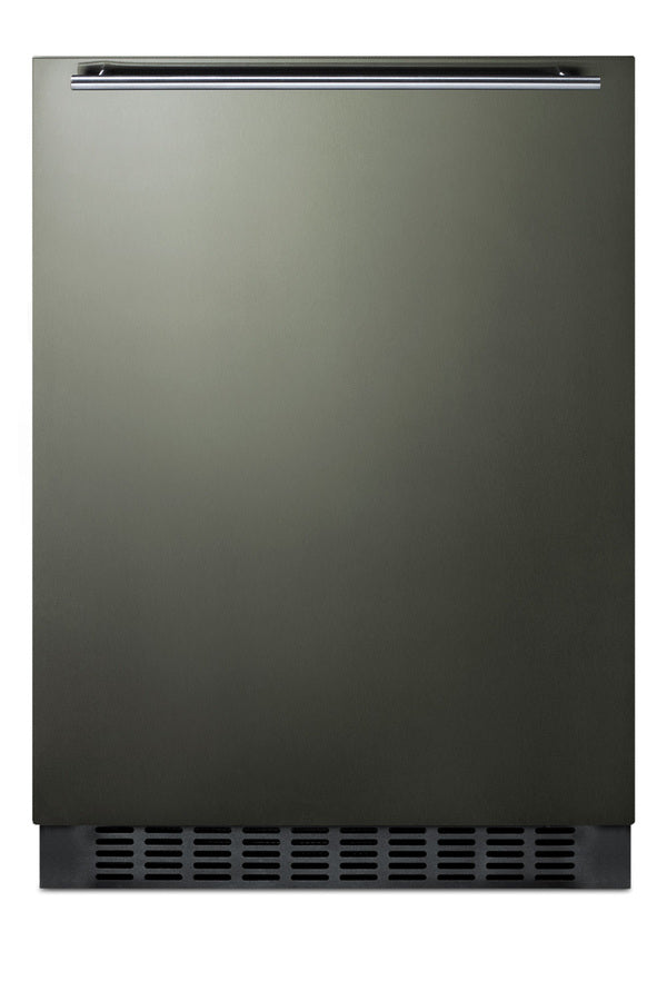 Accucold Built-in undercounter all-refrigerator for residential or commercial use, frost-free w/black stainless steel wrapped doo (Model FF64BXKSHH)