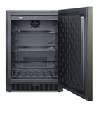 Accucold Built-in undercounter all-refrigerator for residential or commercial use, frost-free w/black stainless steel wrapped doo (Model FF64BXKSHH)