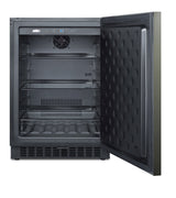 Accucold Built-in undercounter all-refrigerator for residential or commercial use, frost-free w/black stainless steel wrapped doo (Model FF64BXKSHH)