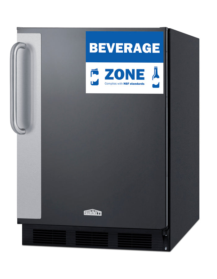 Accucold 24" wide ADA height European solid door commercial beverage zone all-refrigerator – FF6BK7BZADALHD