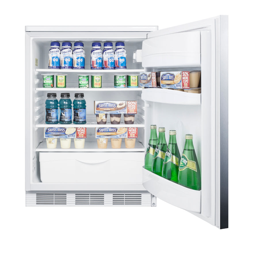 Accucold Commercially listed freestanding all-refrigerator for general purpose use, Left Hinge, ADA – FF6LW7SSHHADALHD