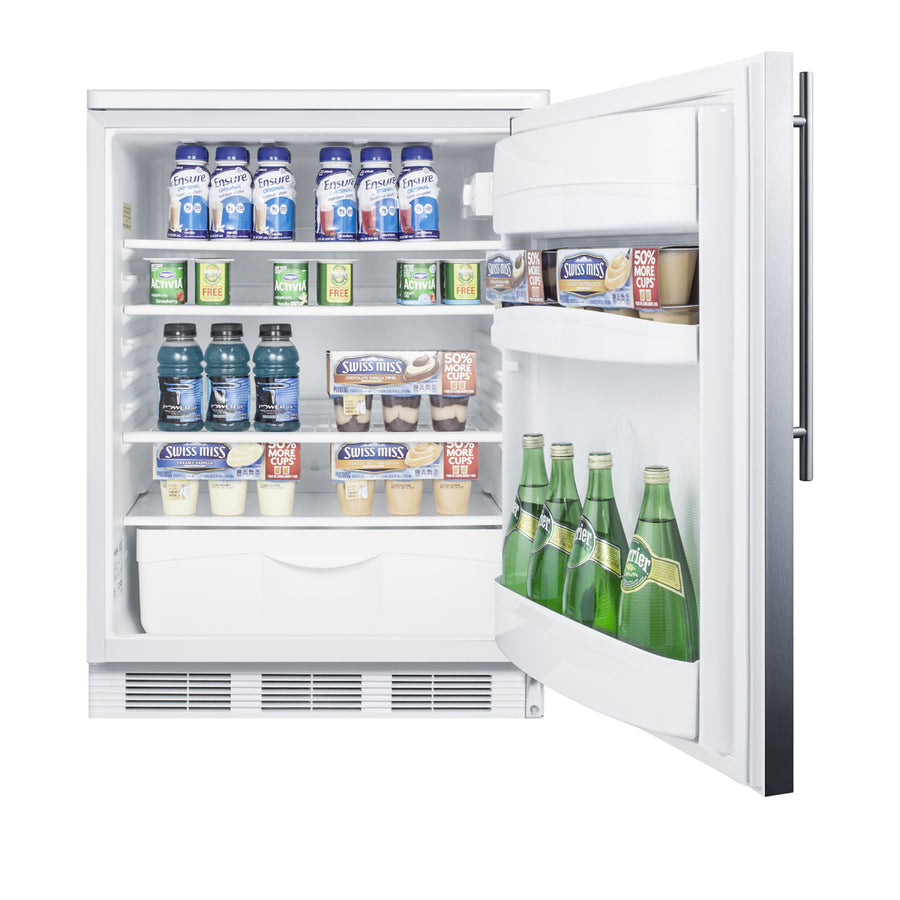 Accucold Commercially listed freestanding all-refrigerator for general purpose use, Left Hinge – FF6LW7SSHVLHD