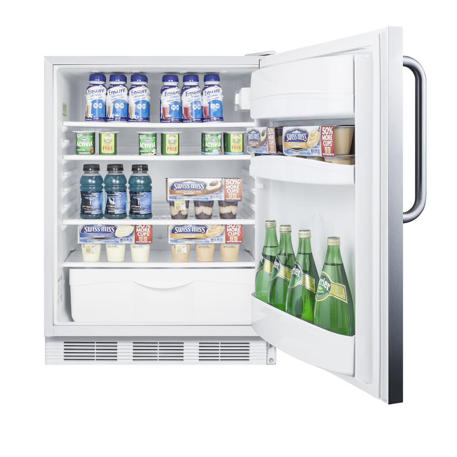 Accucold 24" Wide All-Refrigerator, ADA Compliant, ADA (Model FF6LW7SSTBADA) Main image