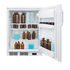 Accucold 24" wide built-in commercial all-refrigerator in white, auto defrost with a lock – FF6LWBI7PLUS2 - Full
