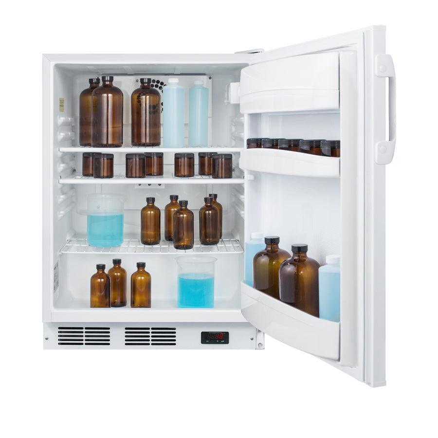 Accucold 24" wide built-in ADA compliant all-refrigerator in white, auto defrost with a lock – FF6LWBIPLUS2ADA - Full