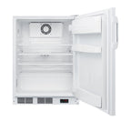 Accucold 24" wide built-in ADA compliant all-refrigerator in white, auto defrost with a lock – FF6LWBIPLUS2ADA - Open