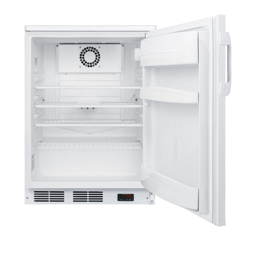 Accucold 24" wide built-in all-refrigerator in white, auto defrost with a lock – FF6LWBIPLUS2