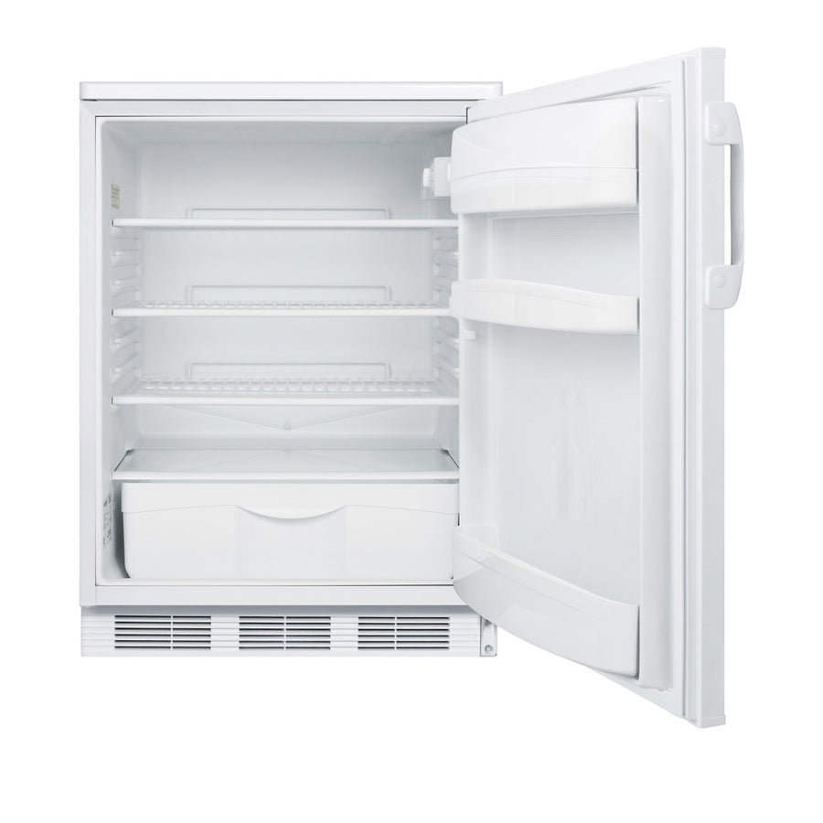 Accucold Built-in undercounter all-refrigerator for general purpose use, with front lock – FF6LWBI - Open