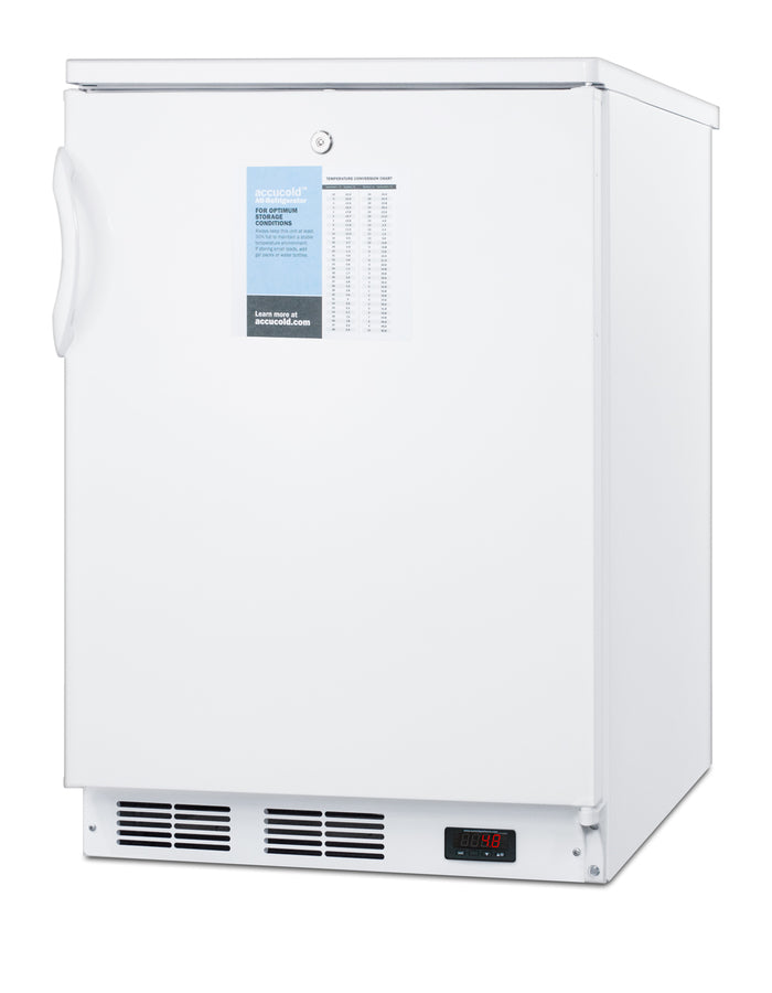 Accucold 24" wide auto defrost all-refrigerator with lock, digital thermostat, Left Hinge – FF6LWPROLHD