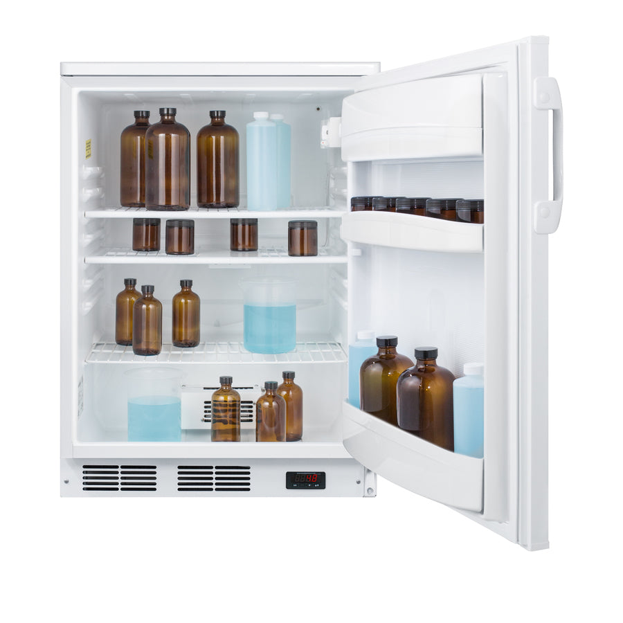 Accucold 24" wide auto defrost all-refrigerator with lock, digital thermostat, Left Hinge – FF6LWPROLHD