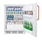 24" Wide All-Refrigerator with Antimicrobial Pure Copper Handle (Model FF6LWTBC)