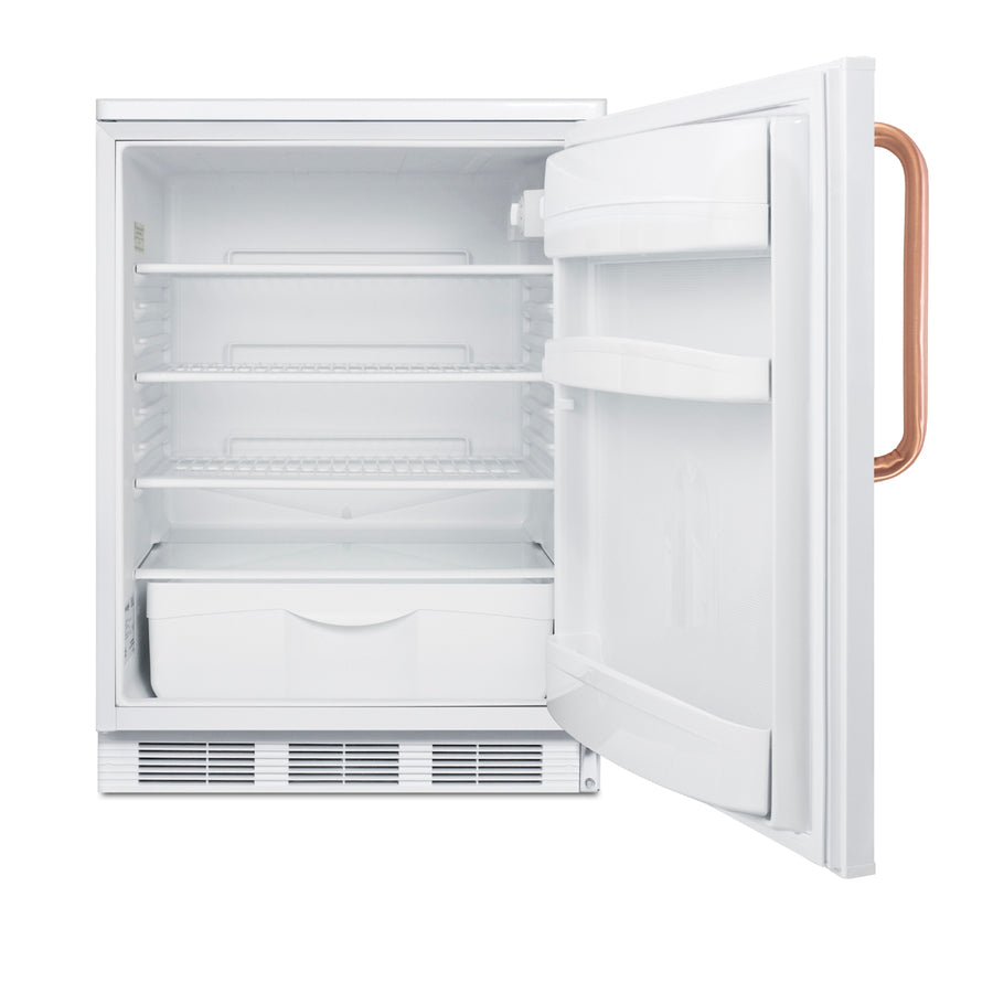 24" Wide All-Refrigerator with Antimicrobial Pure Copper Handle (Model FF6LWTBC)