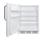 Accucold 24" wide ADA height European solid door commercial beverage zone all-refrigerator – FF6W7BZADALHD - Open
