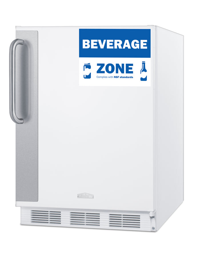 Accucold 24" wide ADA height European solid door commercial beverage zone all-refrigerator – FF6W7BZADA