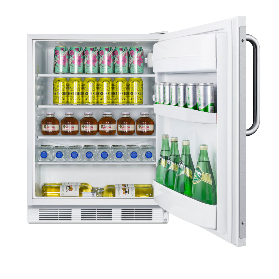 Accucold 24" wide ADA height European solid door commercial beverage zone all-refrigerator – FF6W7BZADA