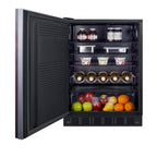 24" wide ADA height European all-refrigerator, ADA (Model FF708BLSSIFADALHD)