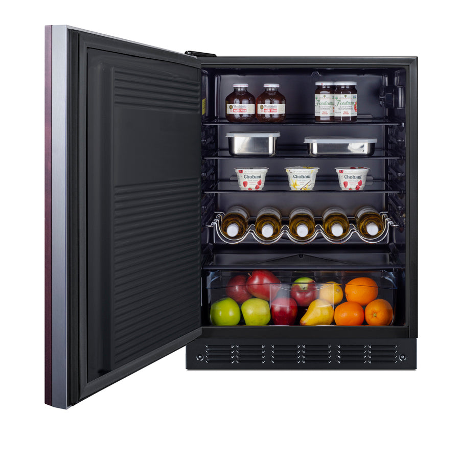 24" wide ADA height European all-refrigerator, ADA (Model FF708BLSSIFADALHD)