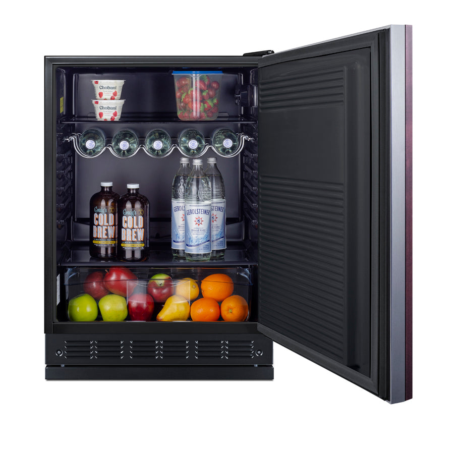 24" wide undercounter European all-refrigerator (Model FF708BLSSRSIF)
