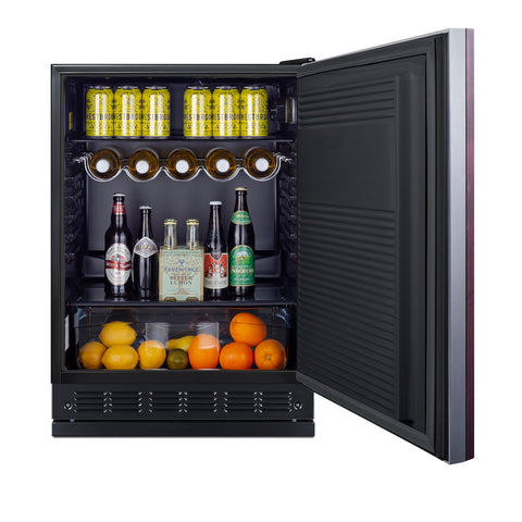 24" wide undercounter European all-refrigerator (Model FF708BLSSRSIF)