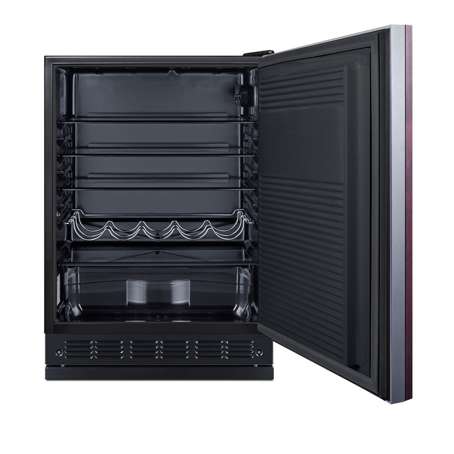 24" wide undercounter European all-refrigerator (Model FF708BLSSRSIF)
