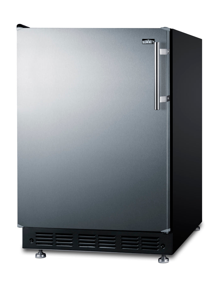 Accucold 24" wide undercounter European all-refrigerator (Model FF708BLSSRSLHD)