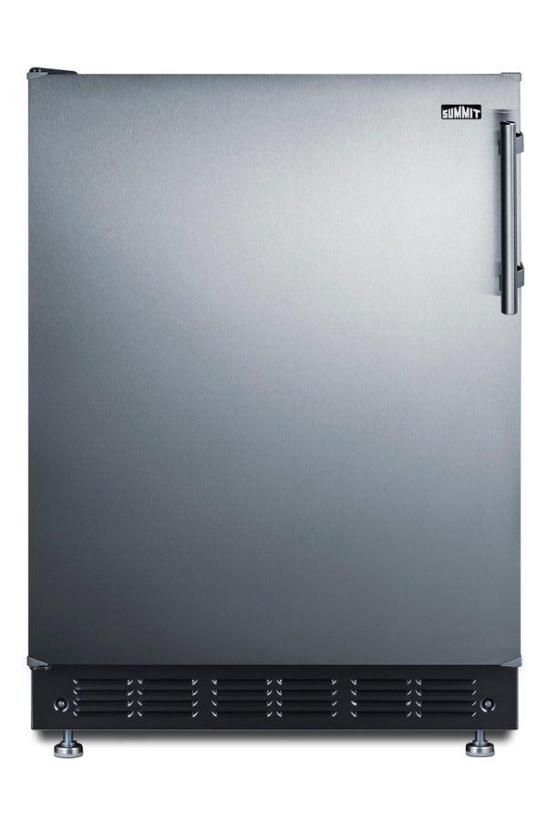 Accucold 24" wide undercounter European all-refrigerator (Model FF708BLSSRSLHD)
